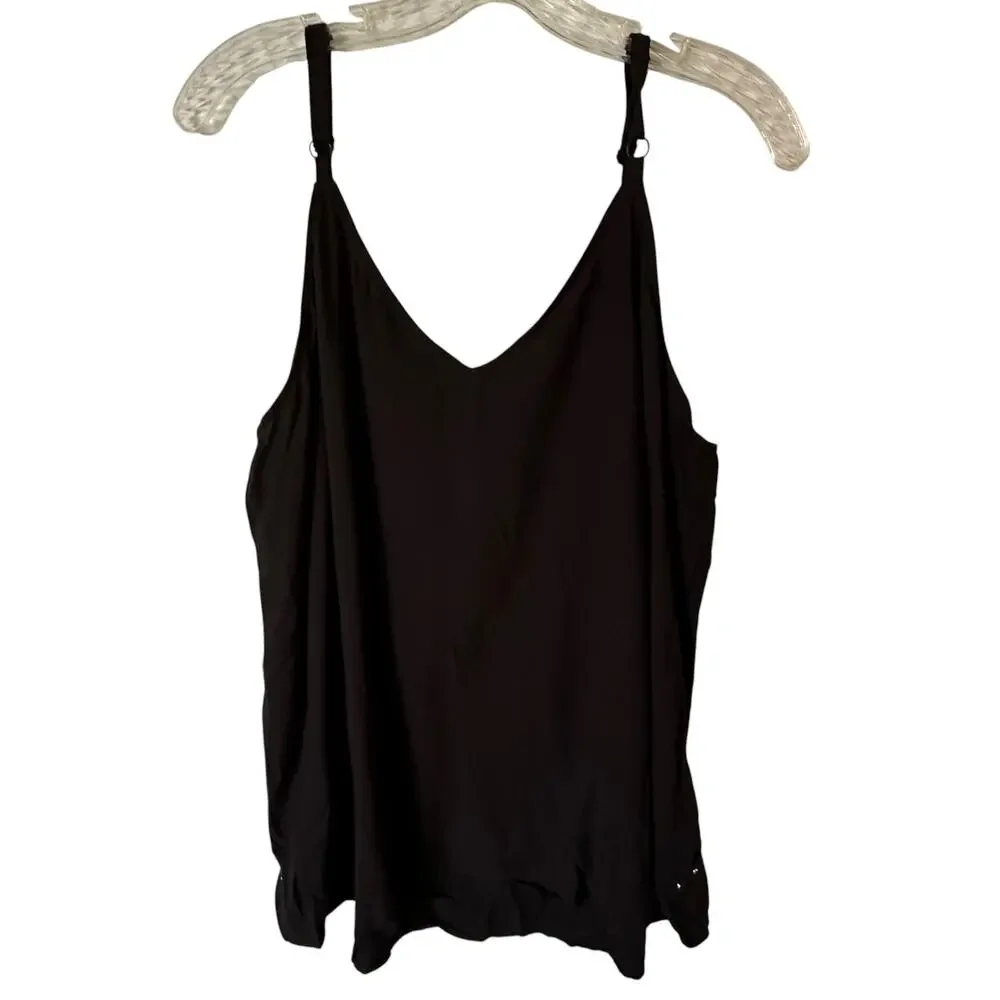Torrid Studded Cami Womens Size 2X Black V-Neck Tank Edgy Sleeveless Top - Picture 5 of 10
